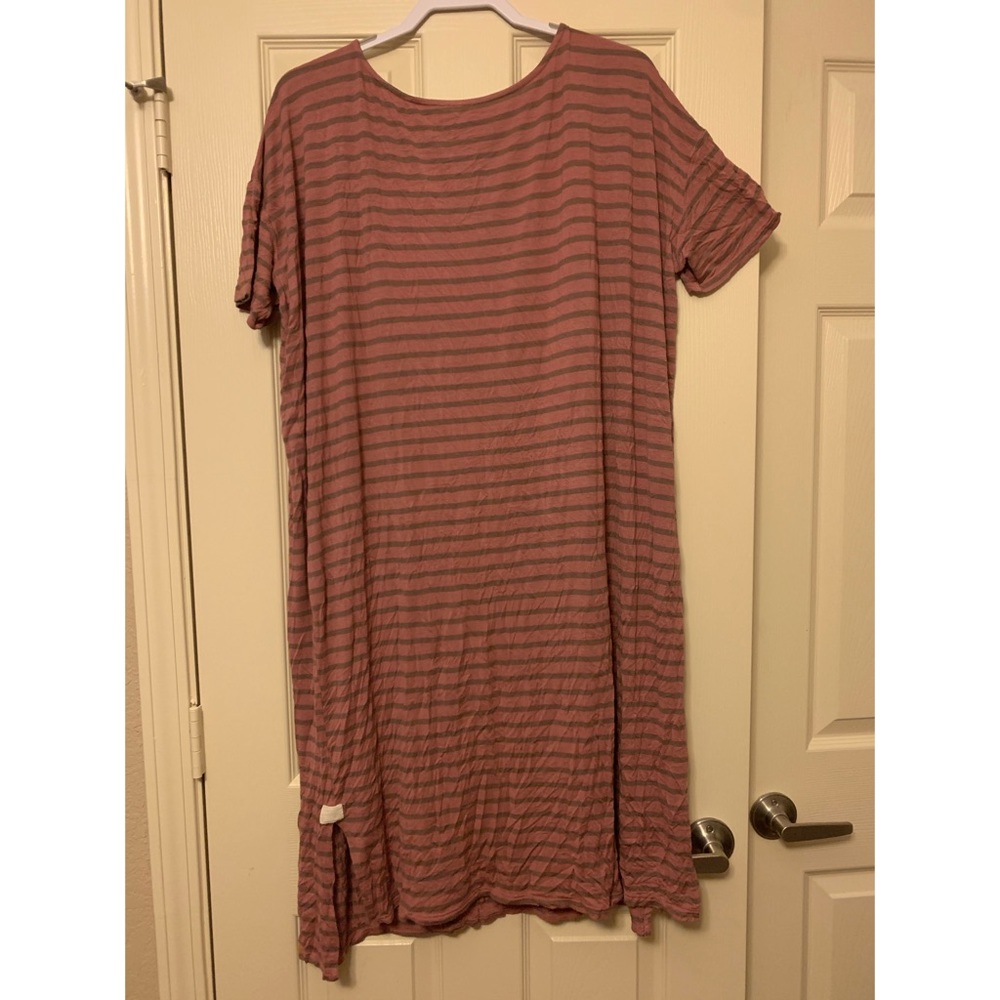 Short Sleeve Striped Boutique Dress